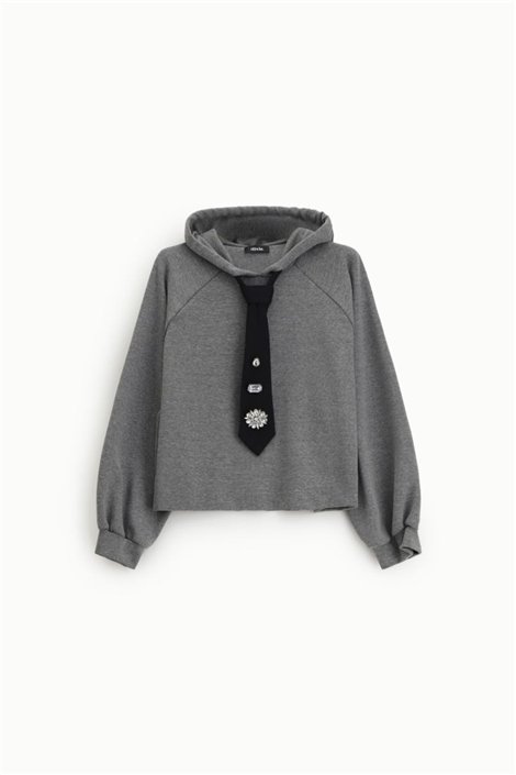 Dixie Sudadera con corbata y detalles joya