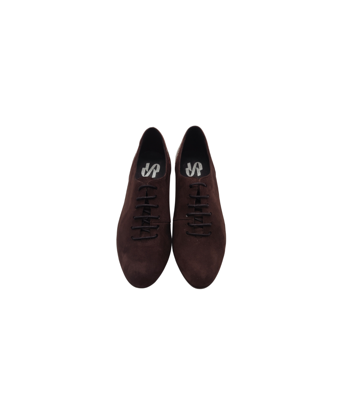 Vosso Moda Zapato de ante marrón y tacón estampado