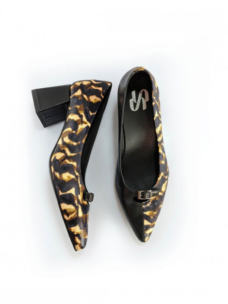 Vosso Moda Zapato de piel estampado lateral