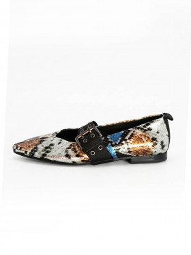 Vosso Moda Manoletina piel serpiente y detalle hebilla