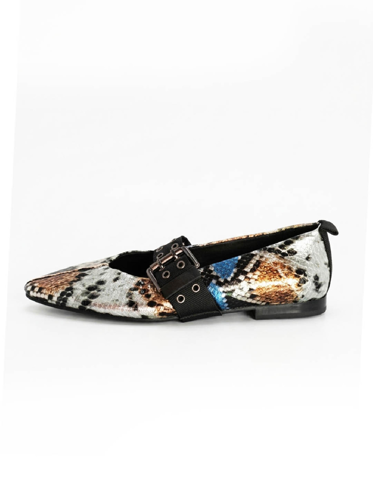 Vosso Moda Manoletina piel serpiente y detalle hebilla