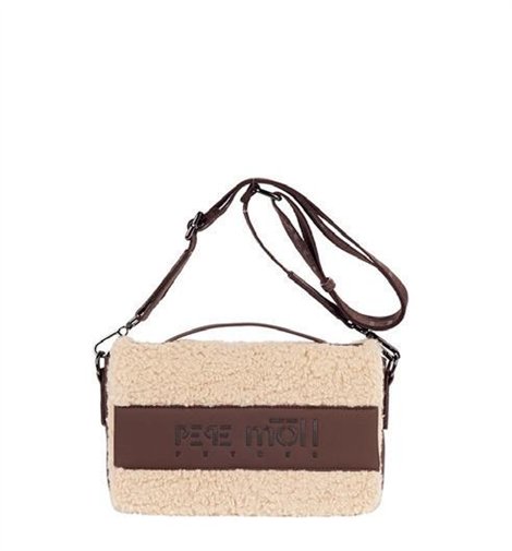 Pepe Moll Bolso bandolera Halia nude borreguito doble cremallera