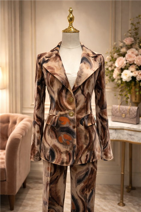 by Cris Blazer Petra con estampado mosaico efecto terciopelo