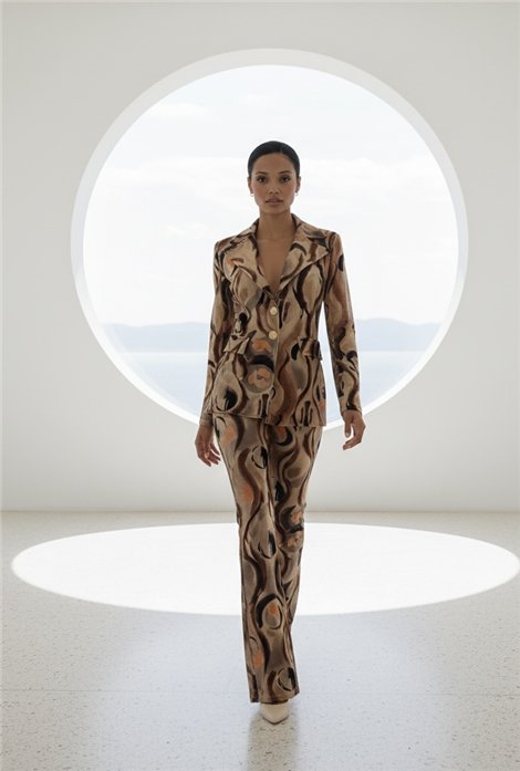 by Cris Blazer Petra con estampado mosaico efecto terciopelo