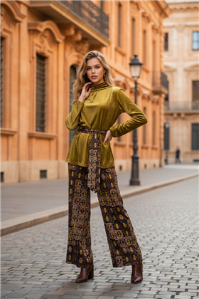 by Cris Blusa color lima aterciopelada