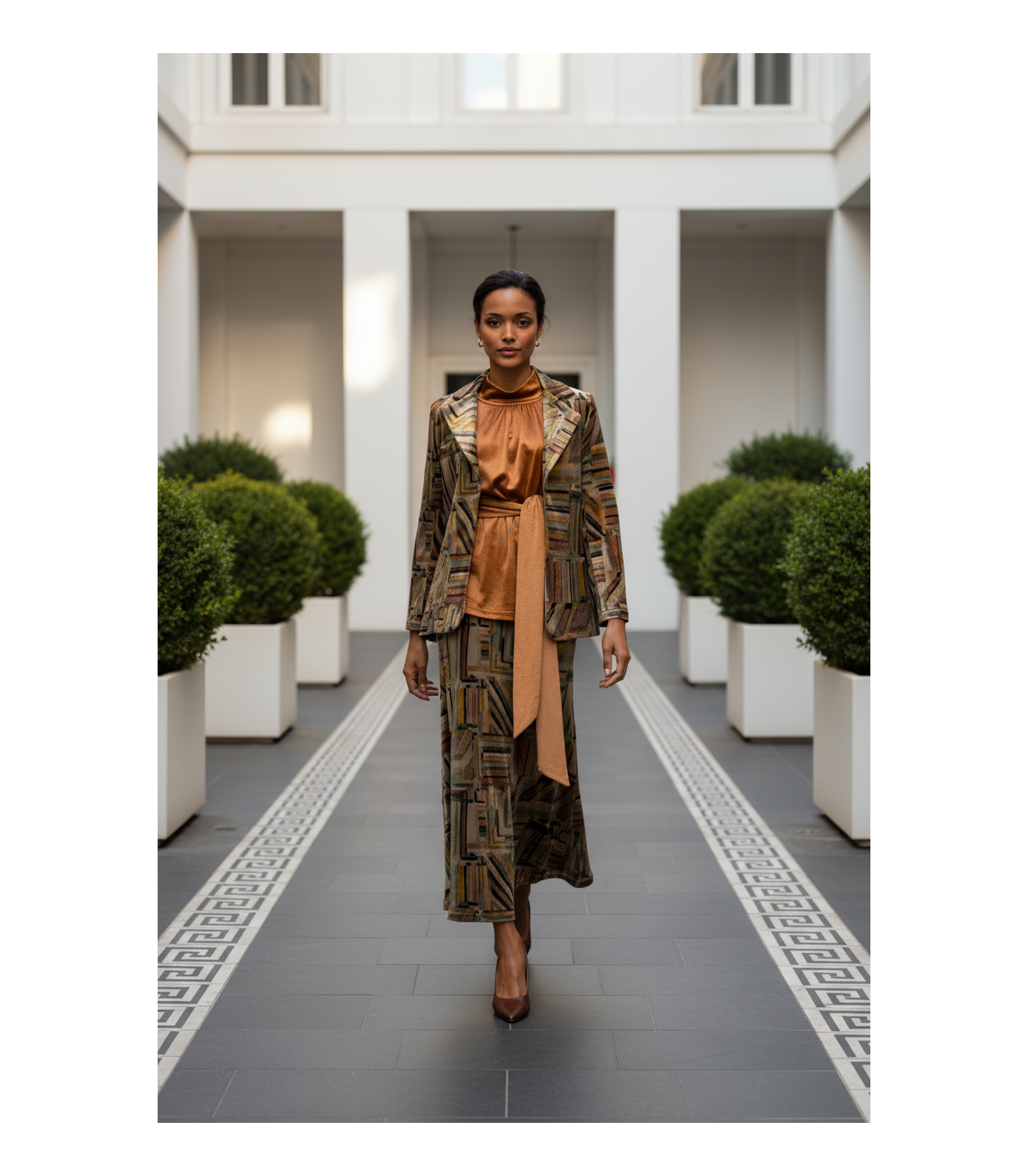 by Cris Blazer estampado rayas efecto terciopelo