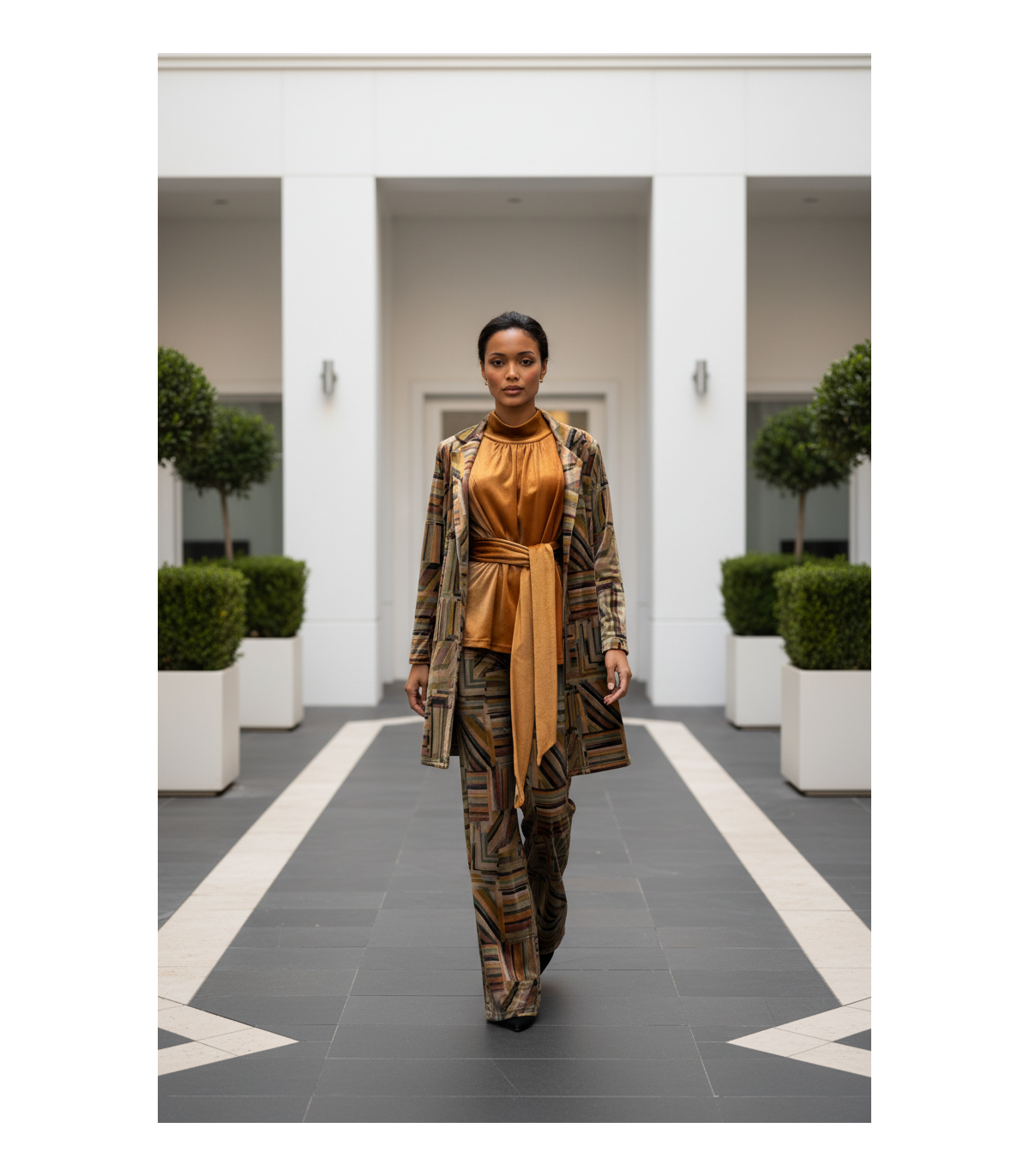 by Cris Blazer estampado rayas efecto terciopelo