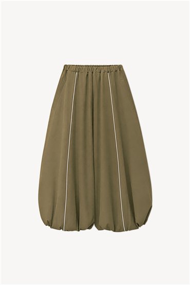HQ Falda globo tejido técnico verde militar