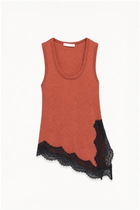 HQ Blusa de tirantes caldera con encaje