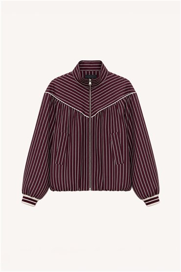HQ Chaqueta corta ligera de estampado rayas