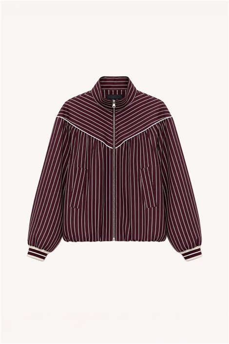 HQ Chaqueta corta ligera de estampado rayas