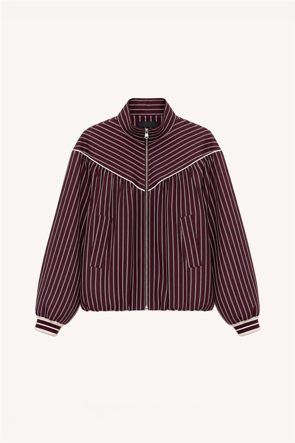 HQ Chaqueta corta ligera de estampado rayas