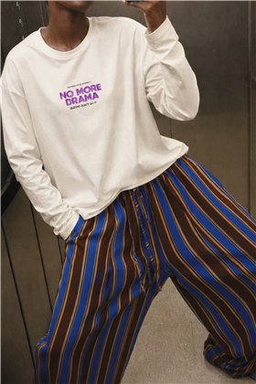 HQ Camiseta blanca de algodón NO MORE DRAMA