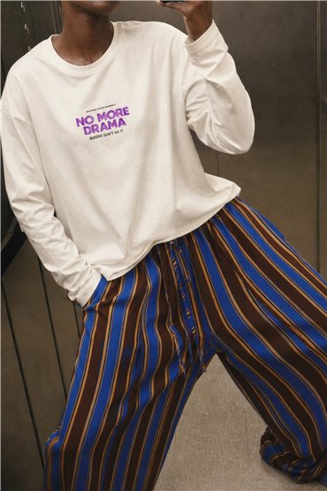 HQ Camiseta blanca de algodón NO MORE DRAMA