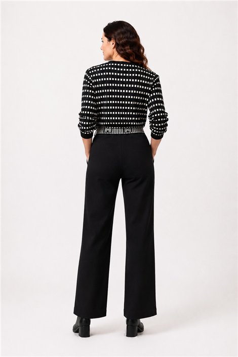 Mercedes De Miguel Pantalón negro punto Nicolasa
