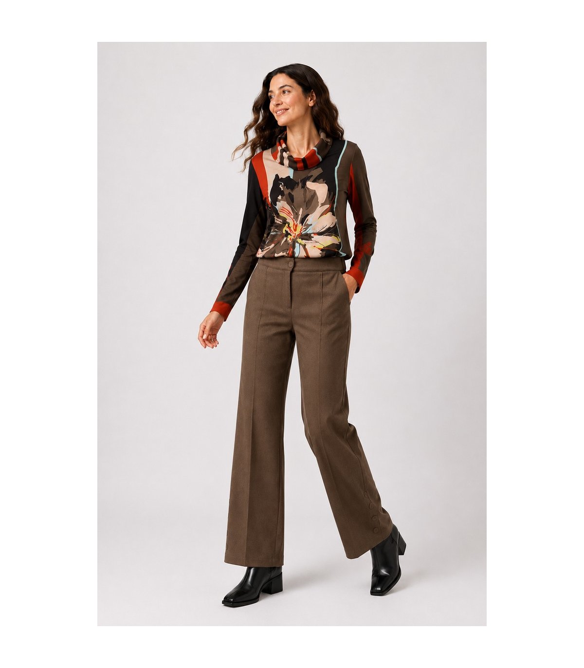 Mercedes De Miguel Pantalón botones Josefina