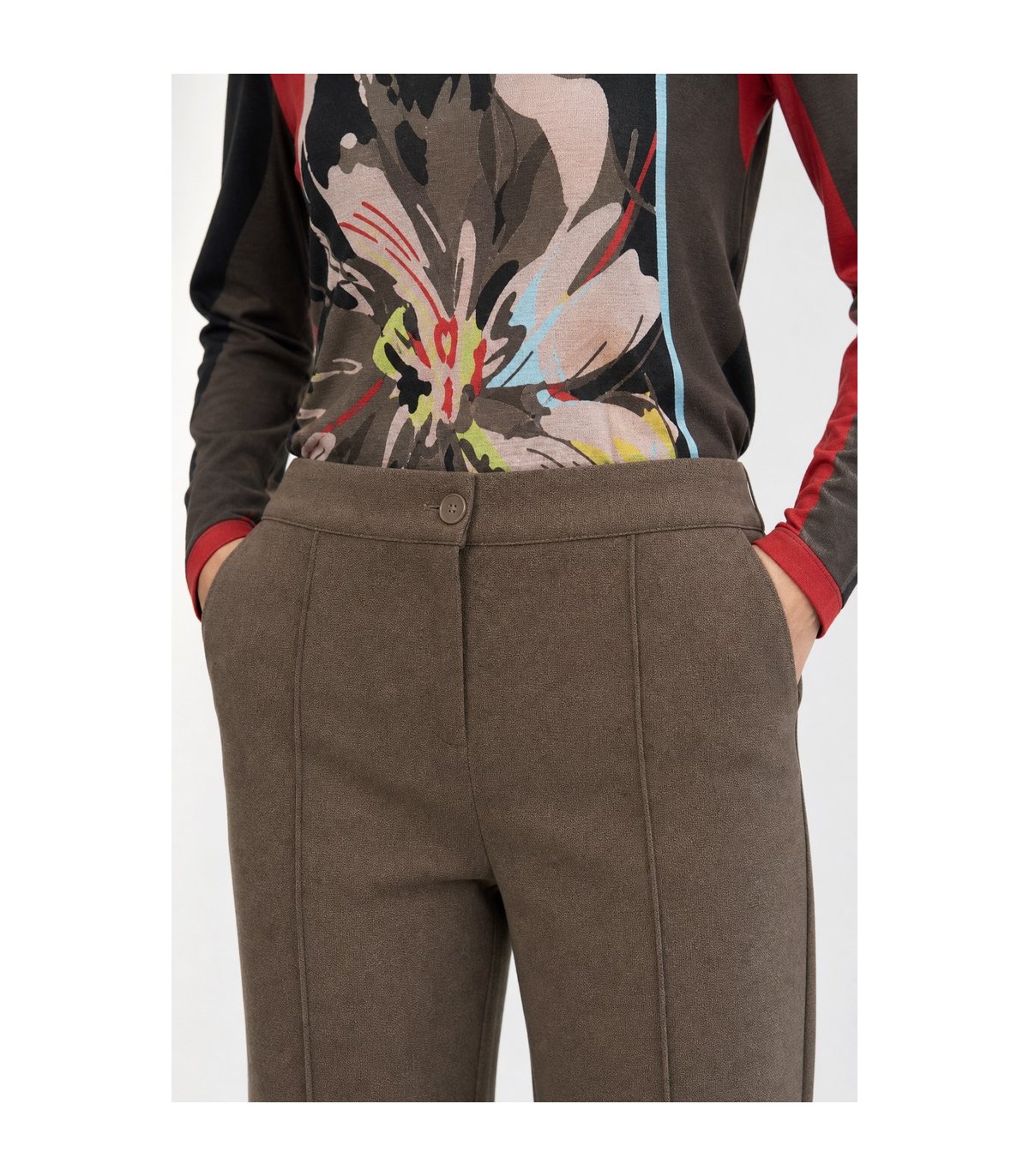 Mercedes De Miguel Pantalón botones Josefina