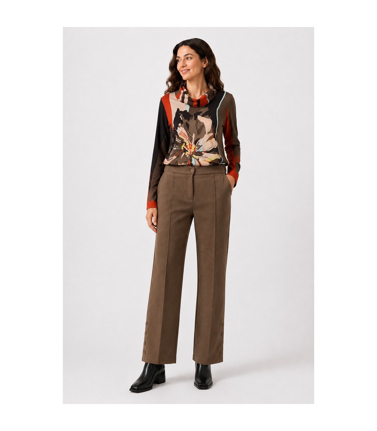 Mercedes De Miguel Pantalón botones Josefina