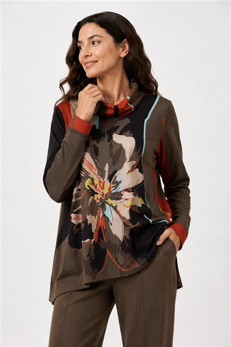 Mercedes De Miguel Blusón estampado Cariota