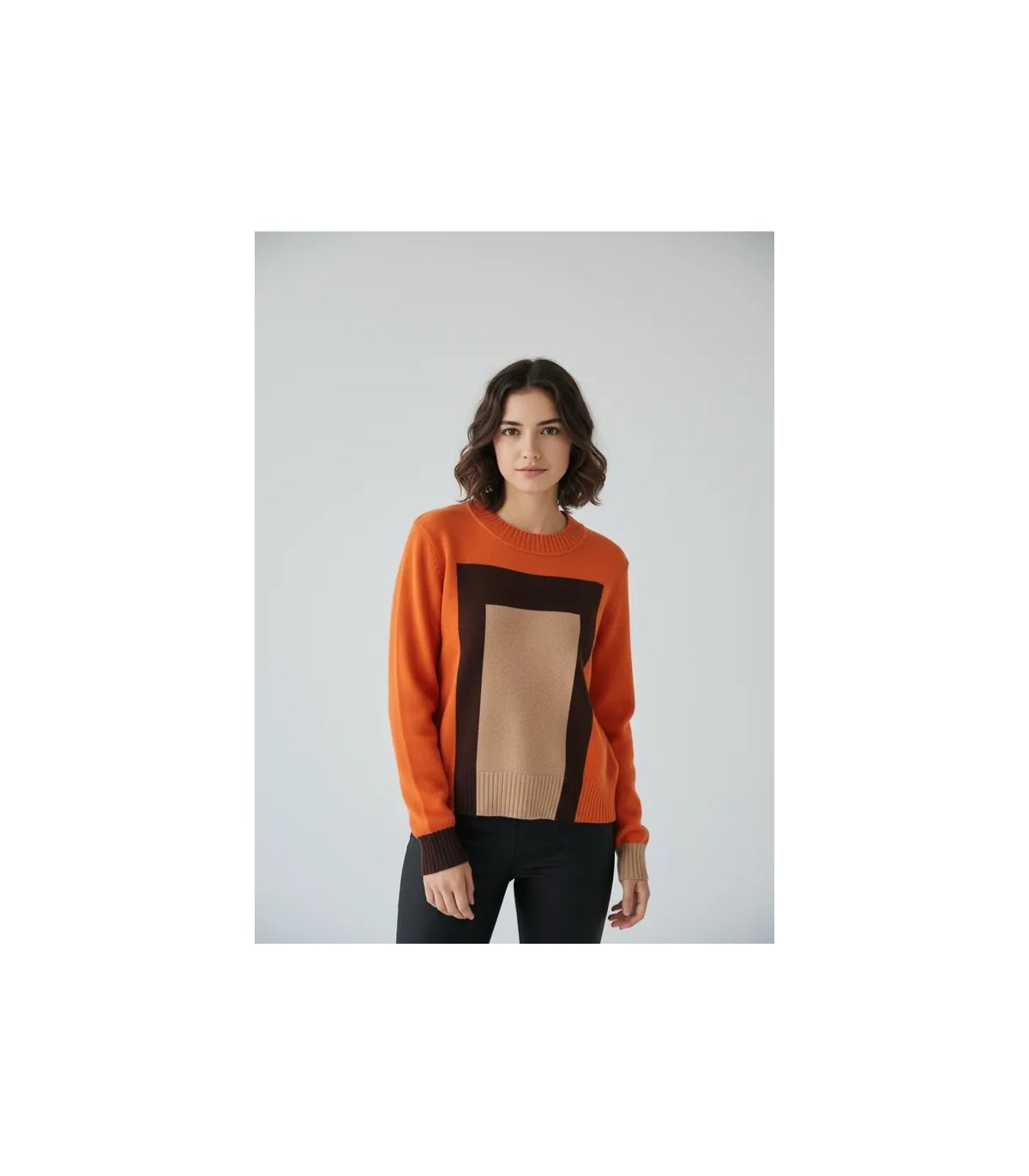 WNT Jersey intarsia color teja