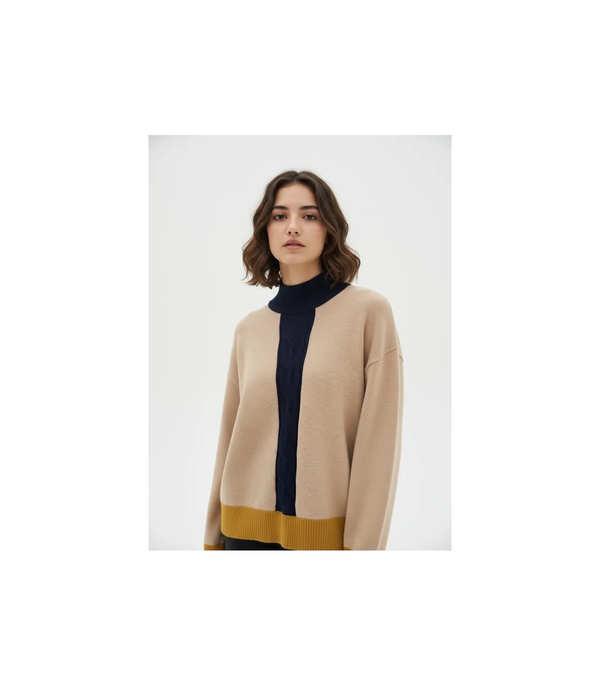 WNT Jersey de punto con trenza central