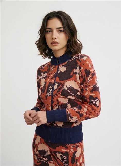 WNT Chaqueta jacquard de punto peluche
