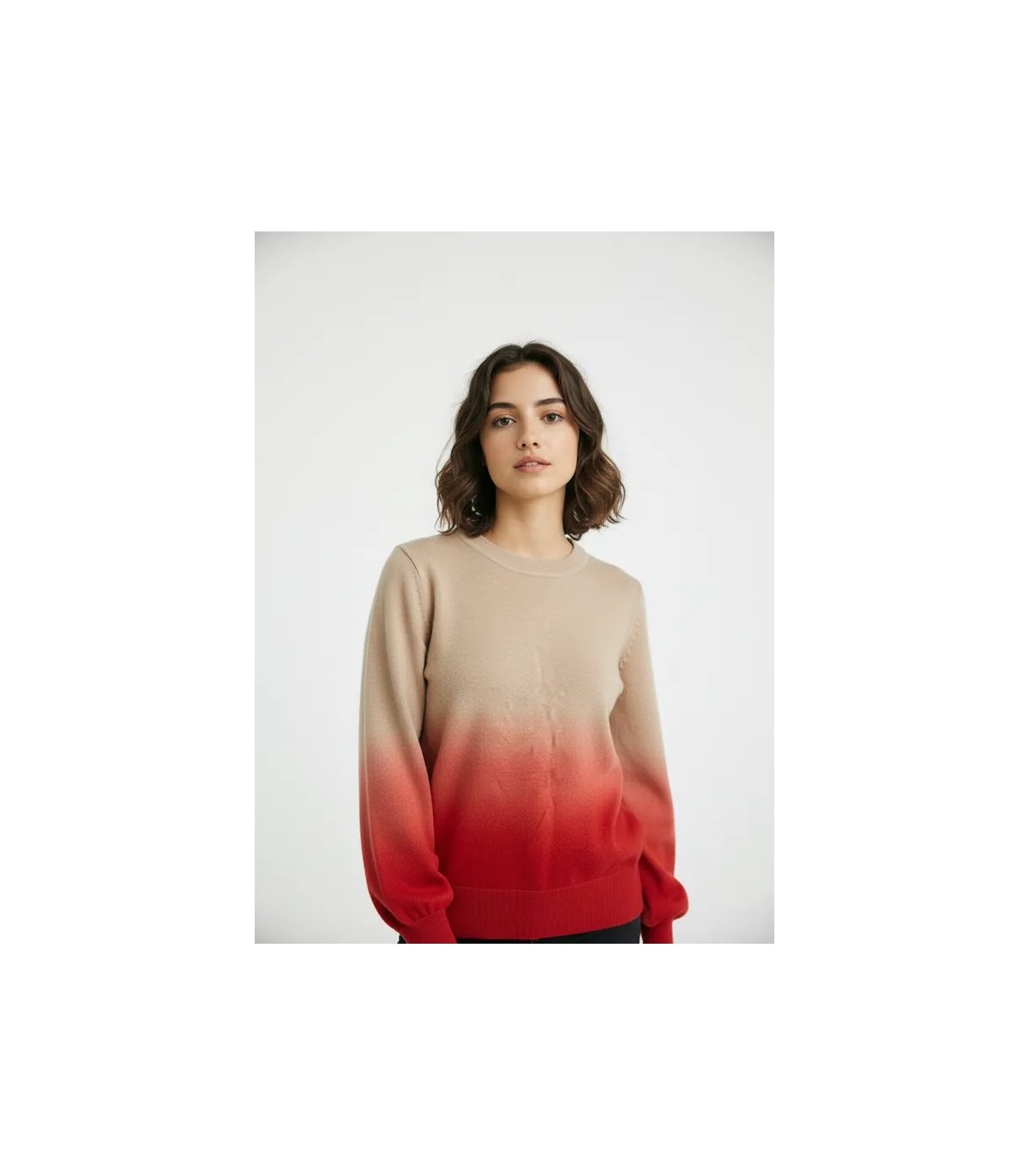 WNT Jersey degradado de cuello redondo
