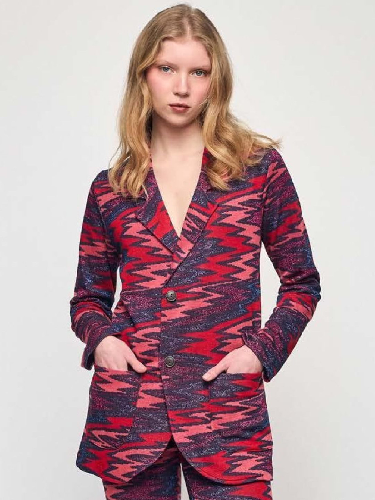 Malena Blazer Gela con estampado lurex