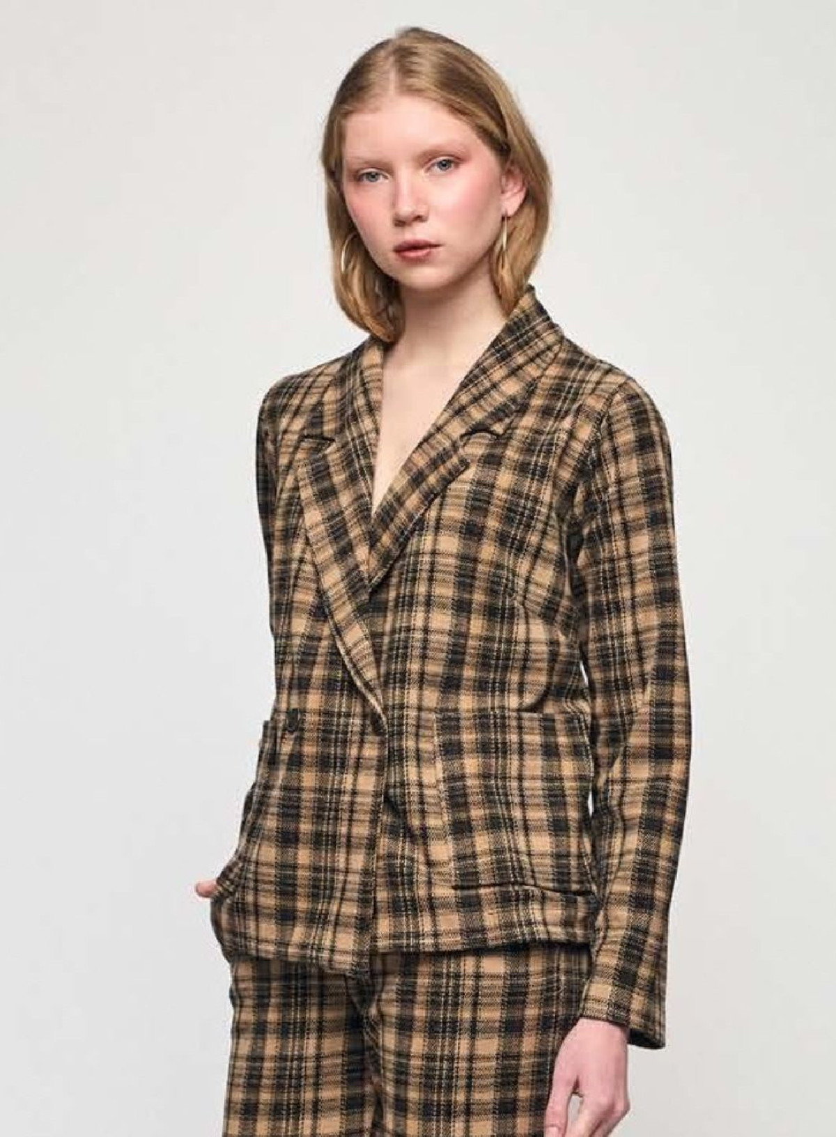 Malena Blazer Ali afelpada cuadros