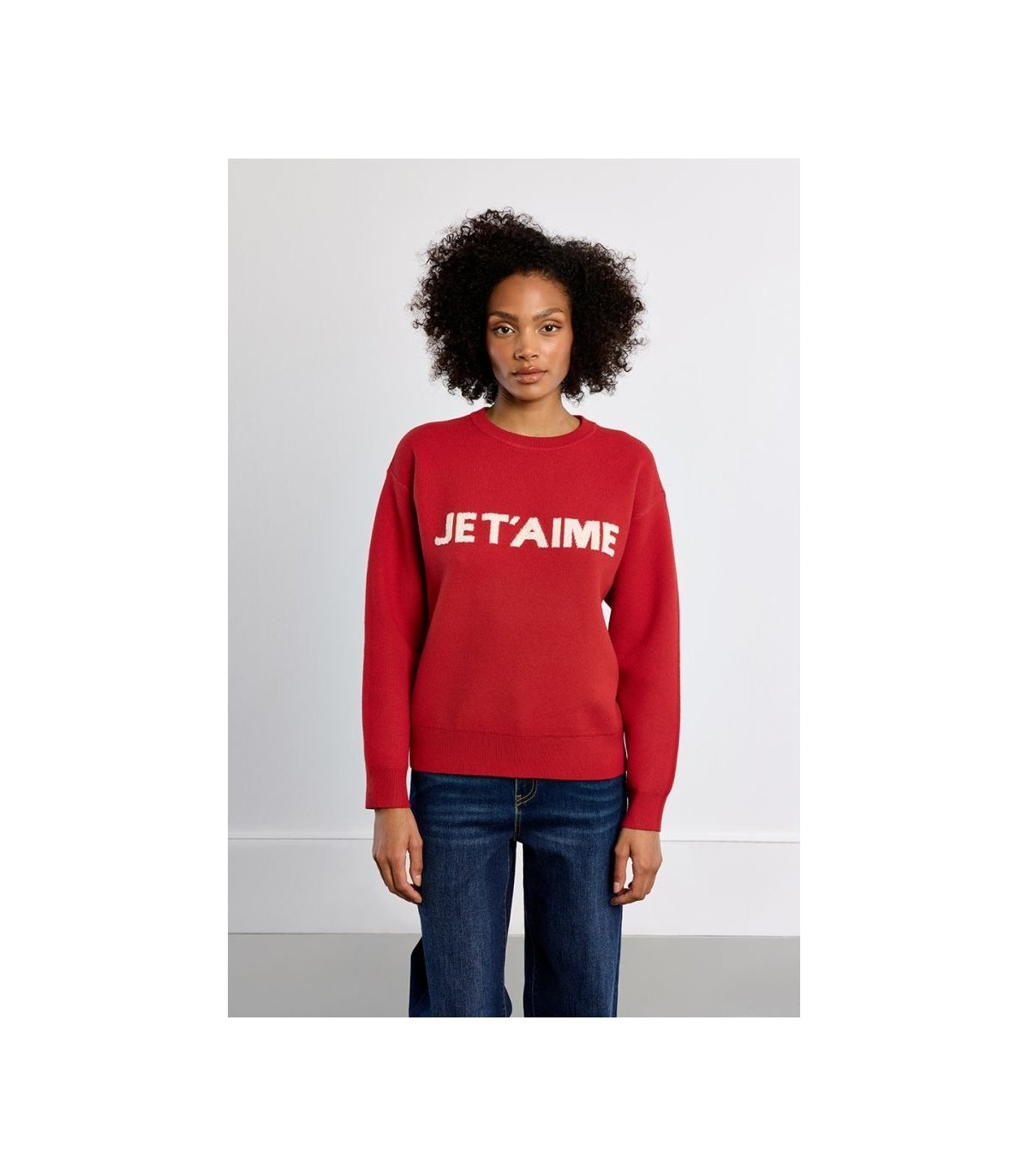 Lili Sidonio Jersey de punto rojo con estampado