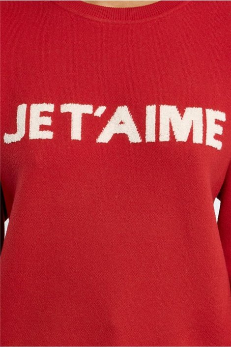 Lili Sidonio Jersey de punto rojo con estampado