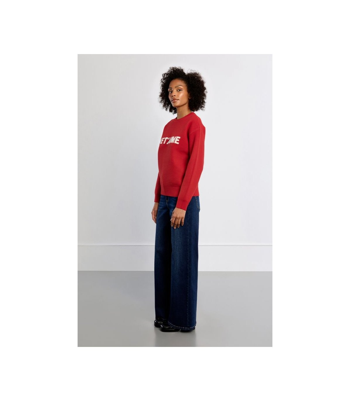 Lili Sidonio Jersey de punto rojo con estampado