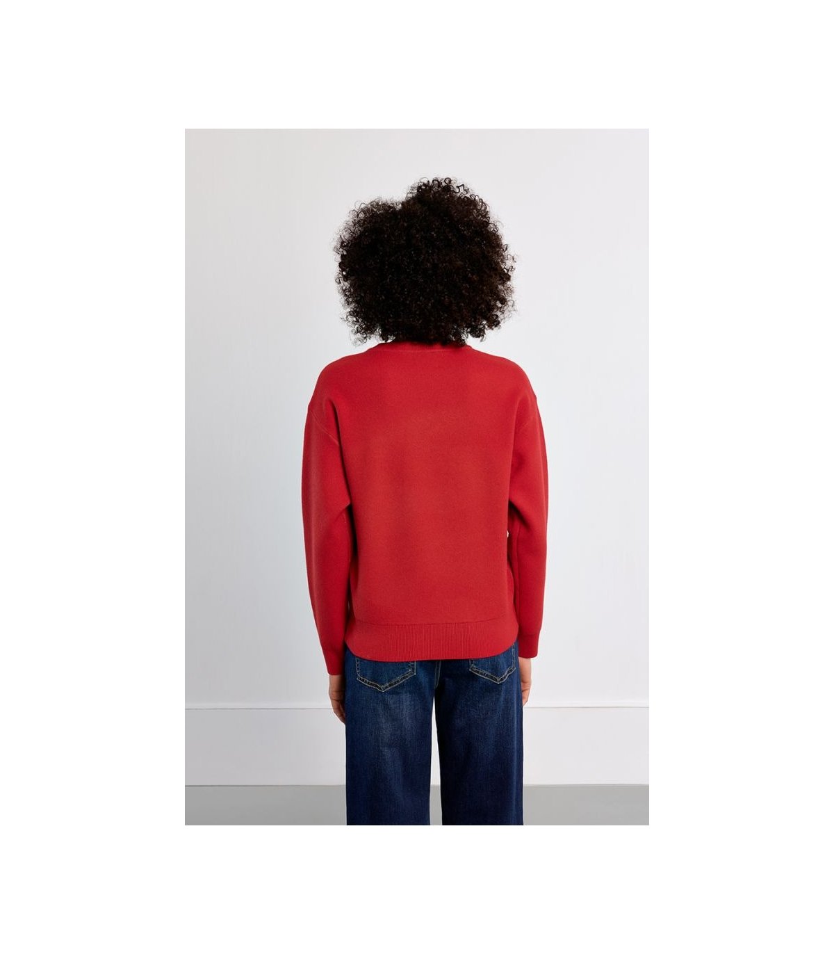 Lili Sidonio Jersey de punto rojo con estampado