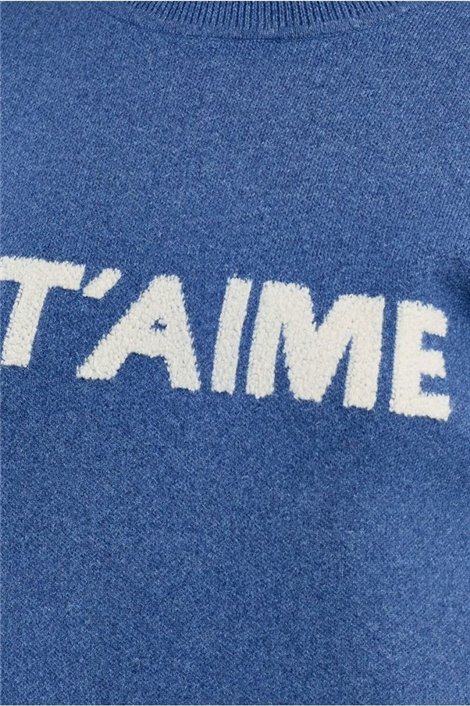 Lili Sidonio Jersey de punto azul con estampado