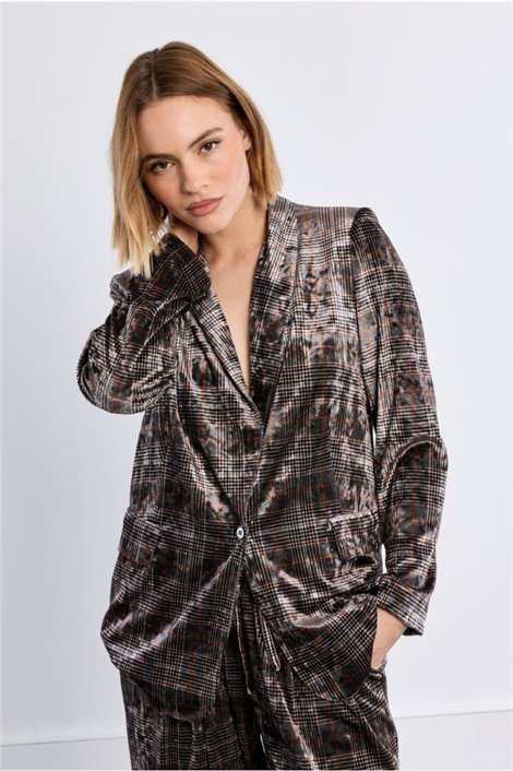 Lili Sidonio Blazer terciopelo con estampado