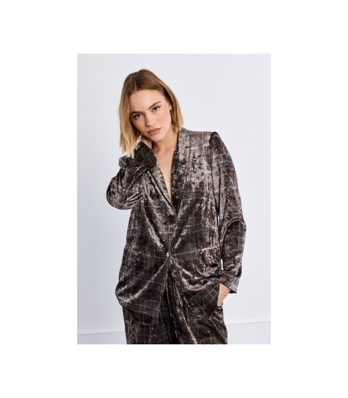 Lili Sidonio Blazer terciopelo con estampado