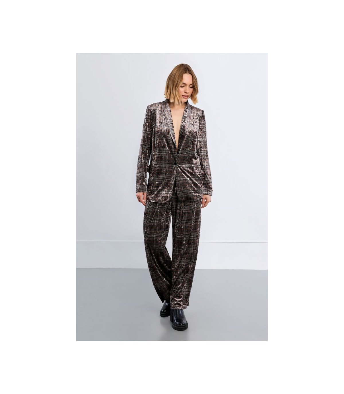 Lili Sidonio Blazer terciopelo con estampado