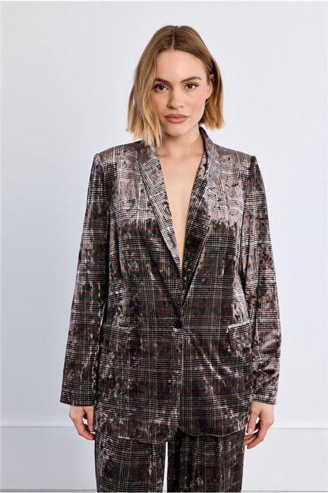 Lili Sidonio Blazer terciopelo con estampado