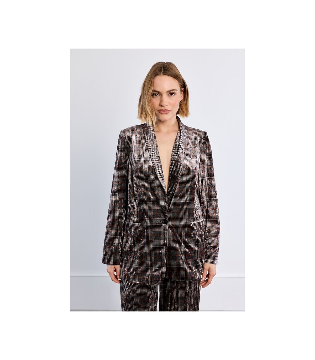 Lili Sidonio Blazer terciopelo con estampado