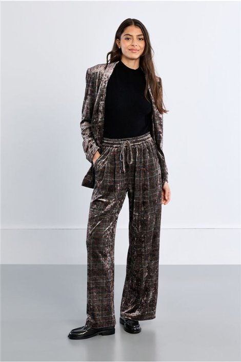 Lili Sidonio Pantalón terciopelo con estampado