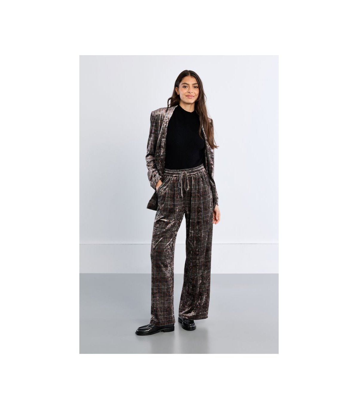 Lili Sidonio Pantalón terciopelo con estampado