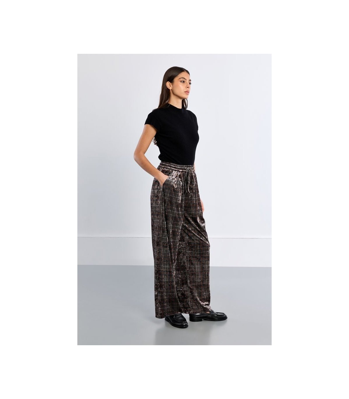 Lili Sidonio Pantalón terciopelo con estampado