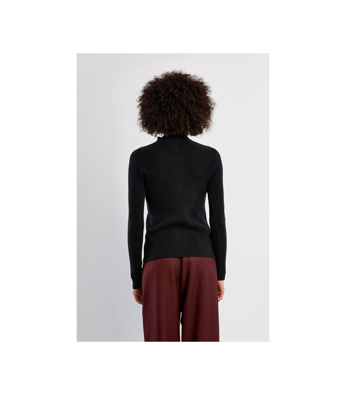 Lili Sidonio Jersey de cuello alto y listón lurex
