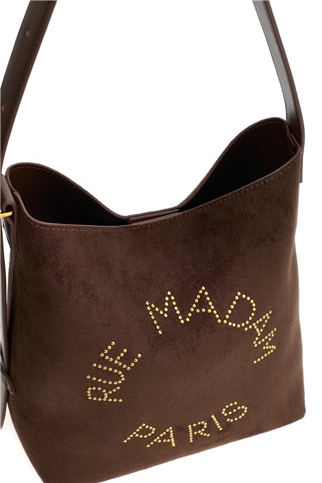 Rue Madam Bolso hobo de ante marrón
