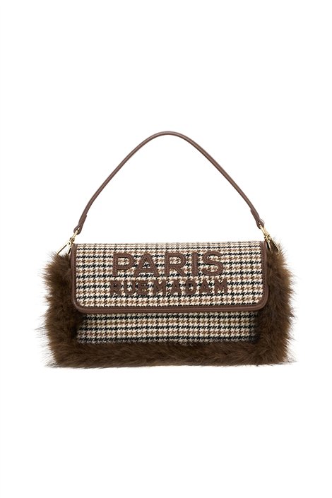 Rue Madam Bolso ovalado pata de gallo y detalle pelo