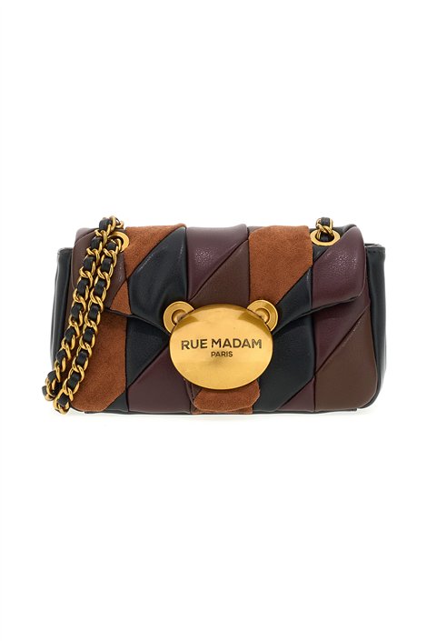 Rue Madam Bolso puffy de piel combinada