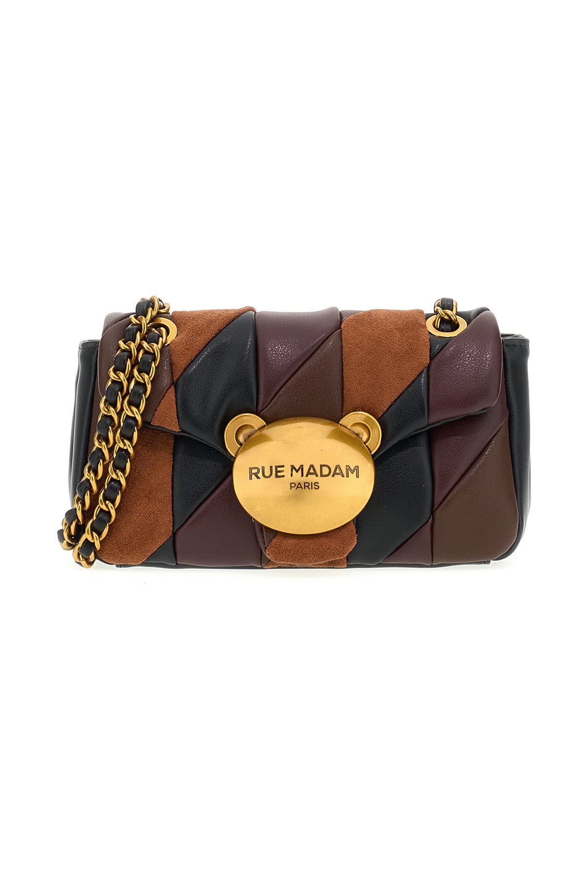 Rue Madam Bolso puffy de piel combinada