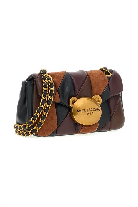 Rue Madam Bolso puffy de piel combinada