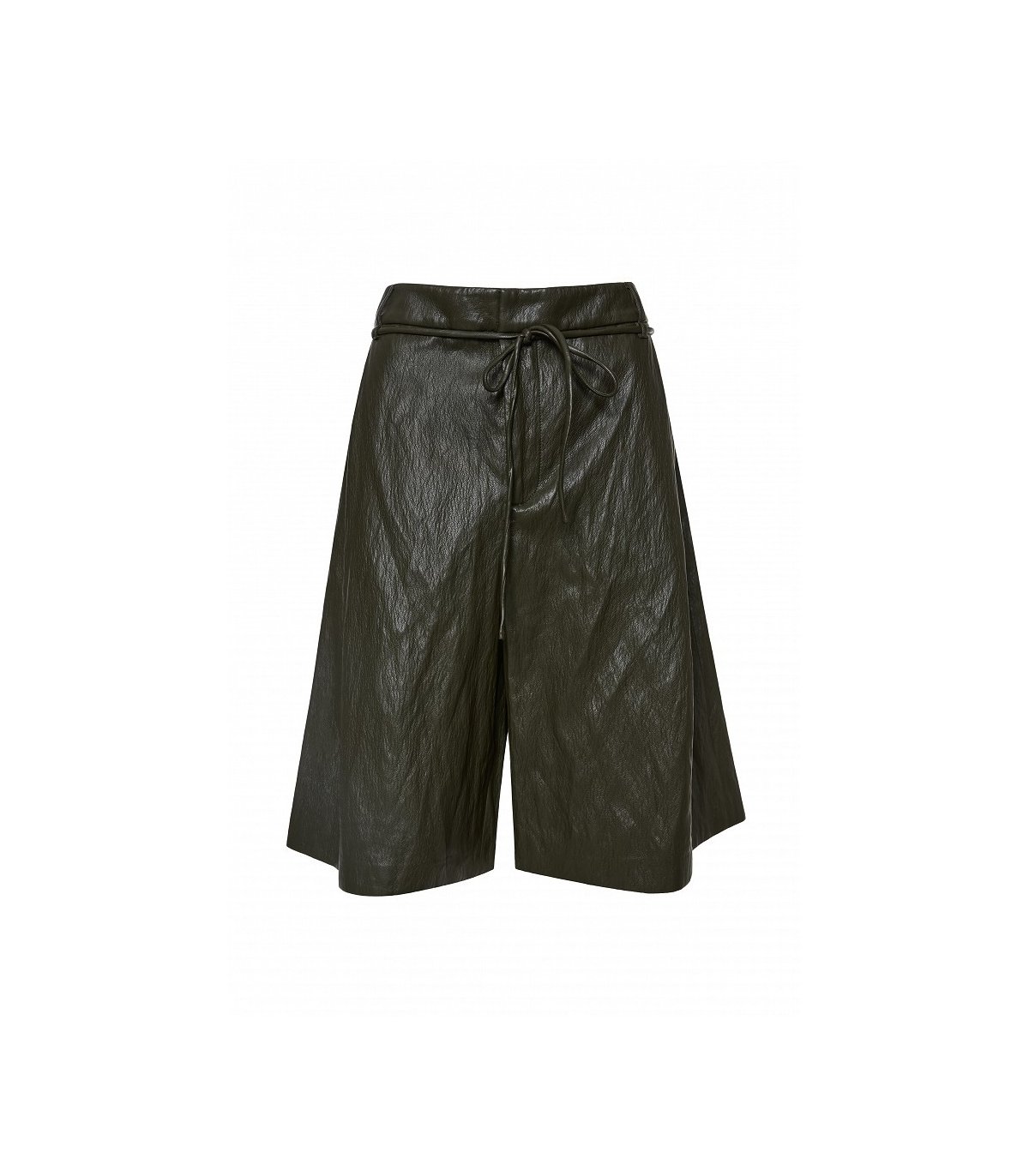 BSB Bermudas en ecopiel color kaki