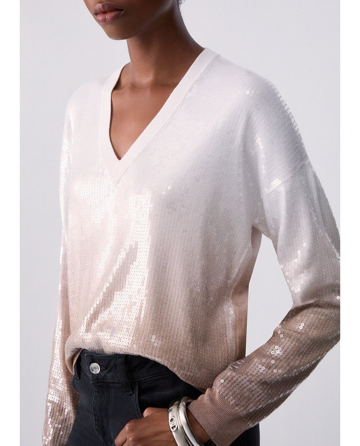 Liu Jo Jersey degradado con letejuelas